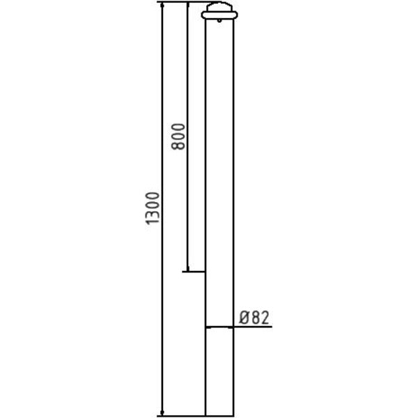 Absperr-Stilpfosten Serie 481B Ø 82 mm