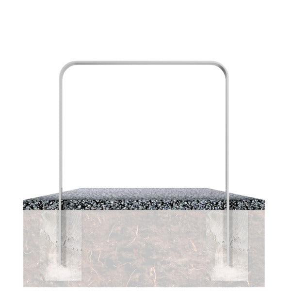 Anlehnbügel aus Flachstahl 80 x 12 mm in gebogener Ausführung