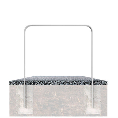 Anlehnbügel aus Flachstahl 80 x 12 mm in gebogener Ausführung