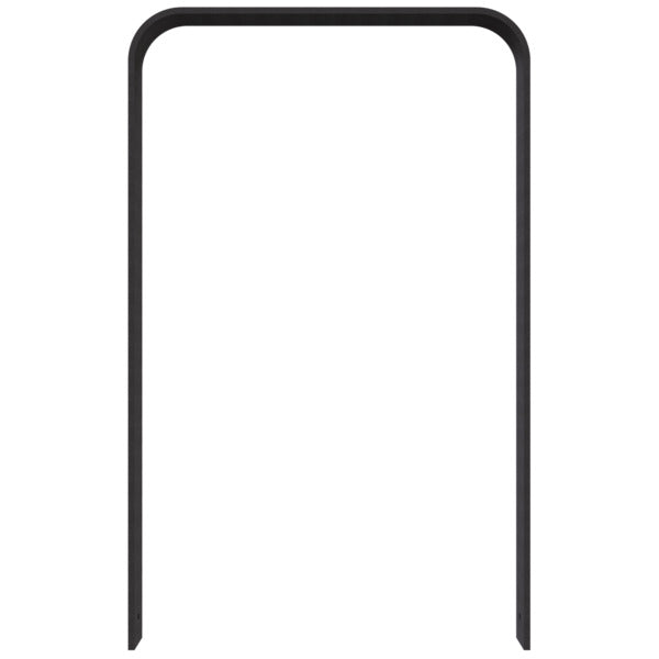 Anlehnbügel aus Flachstahl 80 x 12 mm in gebogener Ausführung