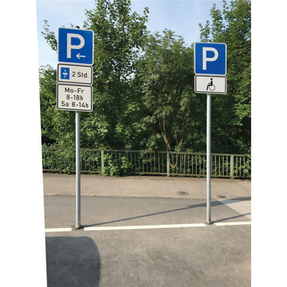 Bodenhülse mit zwei Verschraubungen für Ø 48, Ø 60, Ø 76 mm Rohrpfosten