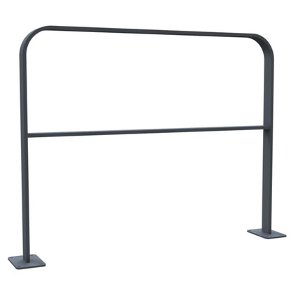 Anlehnbügel aus Flachstahl 50 x 12 mm in gebogener Ausführung