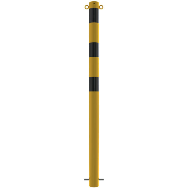 Absperrpfosten Stahlrohr Ø 76 x 2,6 mm gelb / schwarz