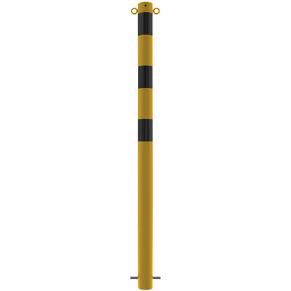 Absperrpfosten Stahlrohr Ø 76 x 2,6 mm gelb / schwarz