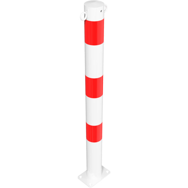 Absperrpfosten Stahlrohr Ø 76 x 2,6 mm ortsfest für Dübelbefestigung
