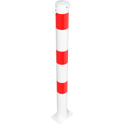 Absperrpfosten Stahlrohr Ø 76 x 2,6 mm ortsfest für Dübelbefestigung