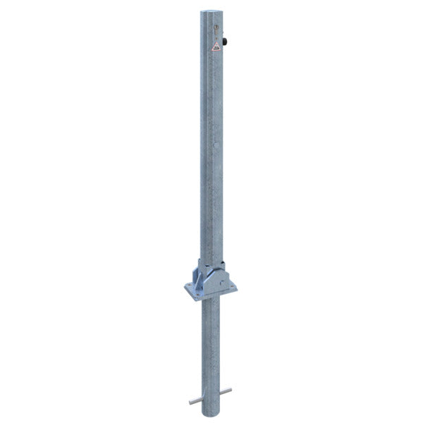 Absperrpfosten Stahlrohr Ø 76 x 2,6 mm umlegbar mit Profilzylinderschloss