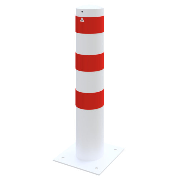 Absperrpoller Stahlrohr Ø 193 x 3,6 mm ortsfest für Dübelbefestigung
