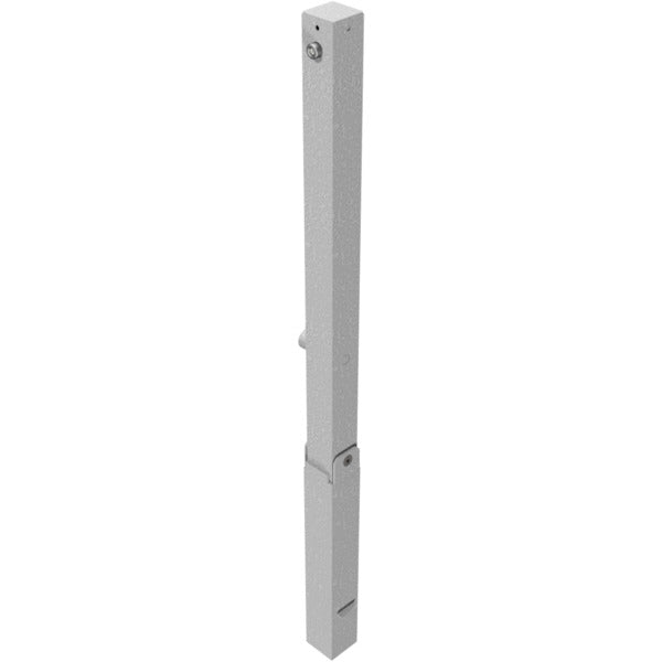 Absperrpfosten 70 x 70 mm umlegbar mit Dreikantverschluss mit Hebe- Kippmechanik