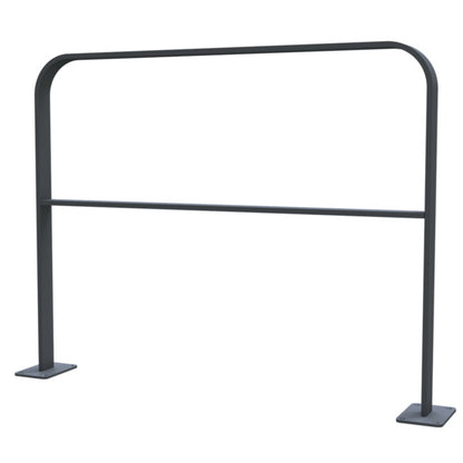 Anlehnbügel aus Flachstahl 50 x 12 mm in gebogener Ausführung