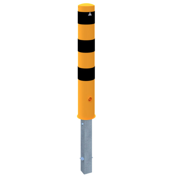 Absperrpoller Stahlrohr Ø 152 x 3,2 mm gelb / schwarz