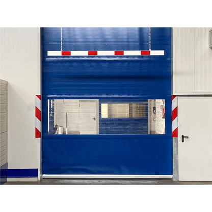 Barriere Aluminiumprofil weiß beschichtet / rot reflektierend