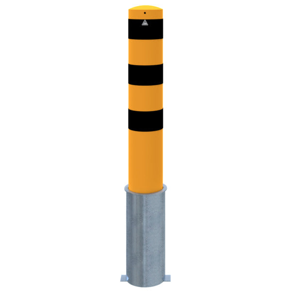 Absperrpoller Stahlrohr Ø 193 x 3,6 mm gelb / schwarz