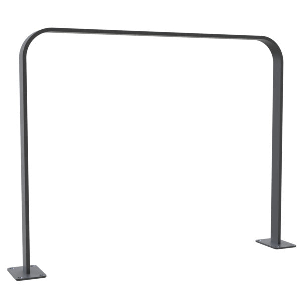 Anlehnbügel aus Flachstahl 50 x 12 mm in gebogener Ausführung