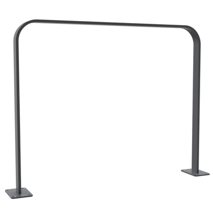 Anlehnbügel aus Flachstahl 50 x 12 mm in gebogener Ausführung