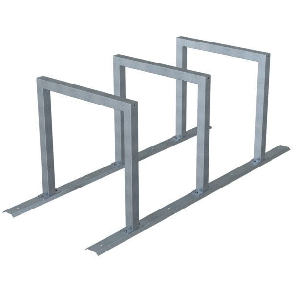 Fahrradanlehnbügel Reihenanlage Stahlrohr 60 x 60 mm