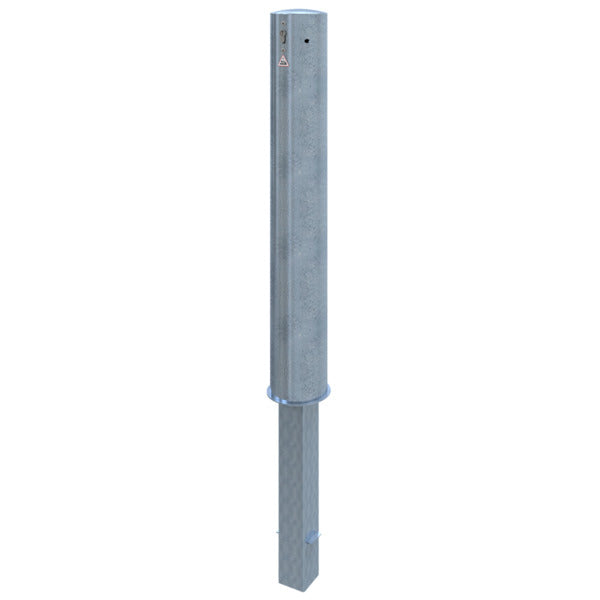Absperrpoller Stahlrohr Ø 152 x 3,2 mm herausnehmbar mit Dreikantverschluss oder Profilzylinderschloss