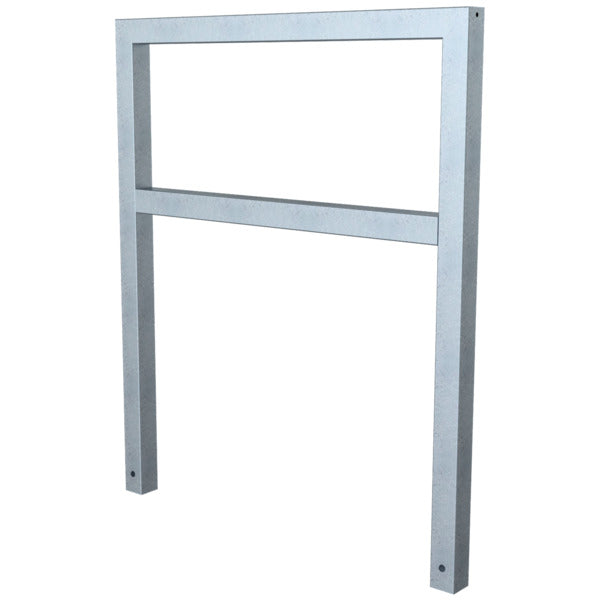 Anlehnbügel aus Stahlrohr Rechteckrohr 60 x 60 mm