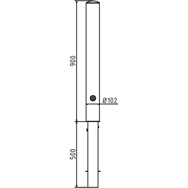 Edelstahlpfosten Ø 102 mm
