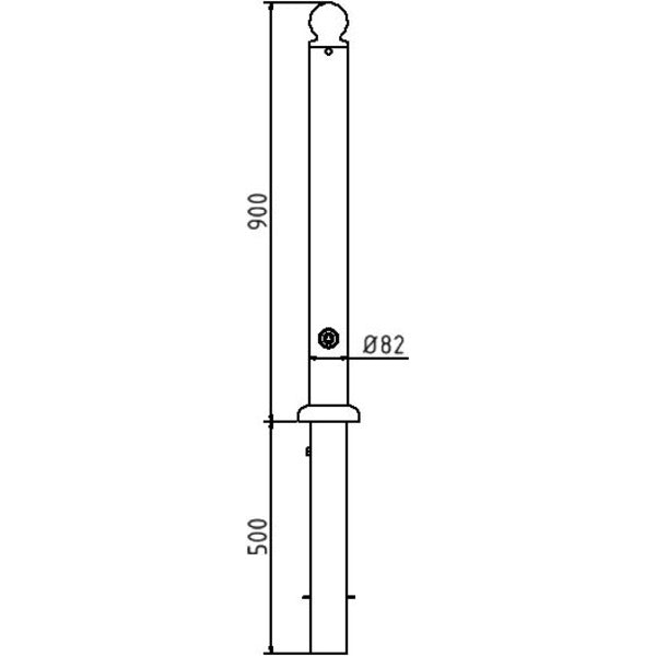 Absperr-Stilpfosten Serie 484B Ø 82 mm