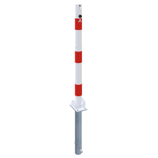 Absperrpfosten Stahlrohr Ø 60 x 2,5 mm umlegbar für Vorhangschloss