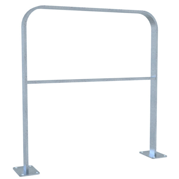 Anlehnbügel aus Flachstahl 50 x 12 mm in gebogener Ausführung