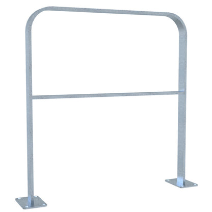 Anlehnbügel aus Flachstahl 50 x 12 mm in gebogener Ausführung