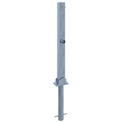 Absperrpfosten 70 x 70 mm umlegbar mit Profilzylinderschloss und Dreikantverschluss