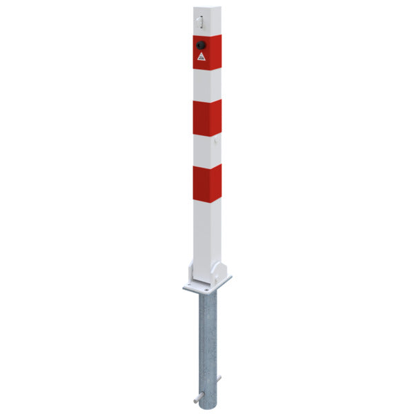 Absperrpfosten 70 x 70 mm umlegbar für Vorhangschloss