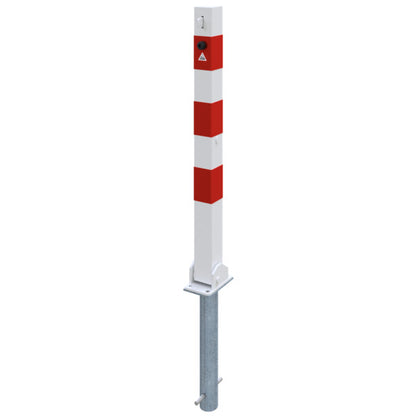 Absperrpfosten 70 x 70 mm umlegbar für Vorhangschloss