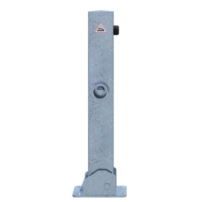 Absperrpfosten 70 x 70 mm umlegbar mit Dreikantverschluss 500 mm Überflur