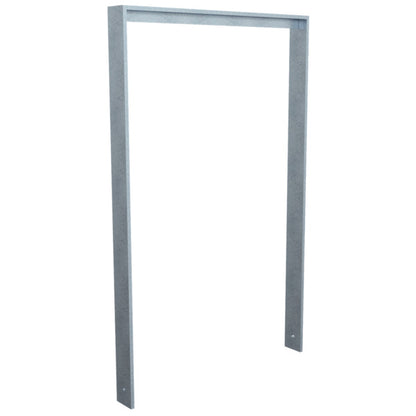 Anlehnbügel aus Flachstahl 80 x 12 mm mit Unterzug