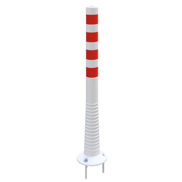 Flexipfosten weiß / rot Ø 80 mm