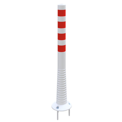Flexipfosten weiß / rot Ø 80 mm