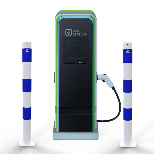 Absperrpfosten als E-Ladesäulenschutz