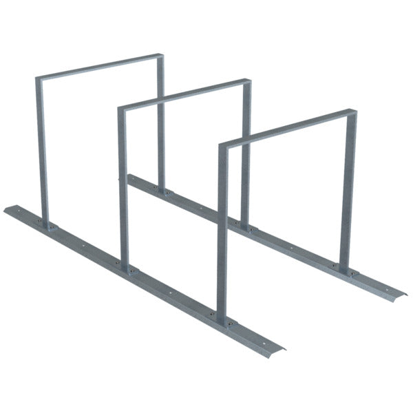 Fahrradanlehnbügel Reihenanlage Stahlrohr 50 x 12 mm