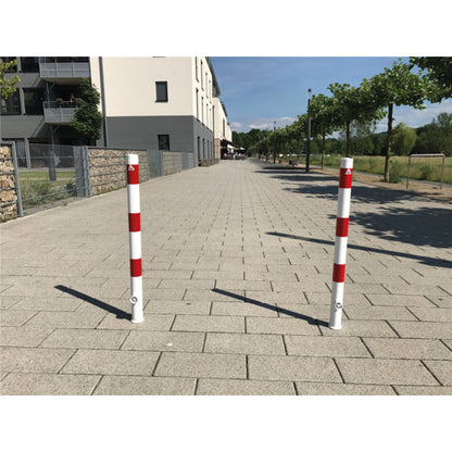 Absperrpfosten Stahlrohr Ø 60 x 2,5 mm herausnehmbar mit Dreikantverschluss