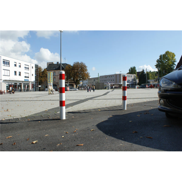 Absperrpfosten Stahlrohr Ø 108 x 2,9 mm herausnehmbar mit Dreikantverschluss