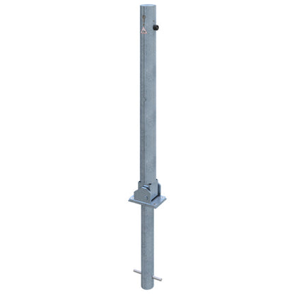Absperrpfosten Stahlrohr Ø 76 x 2,6 mm umlegbar mit Profilzylinderschloss