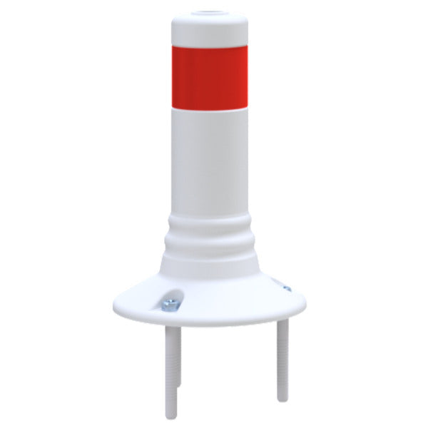 Flexipfosten weiß / rot Ø 80 mm