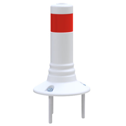 Flexipfosten weiß / rot Ø 80 mm