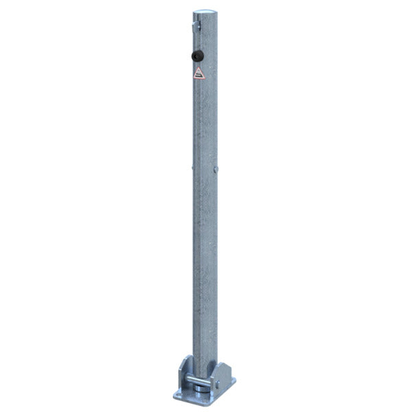 Absperrpfosten Stahlrohr Ø 60 x 2,5 mm umlegbar für Vorhangschloss