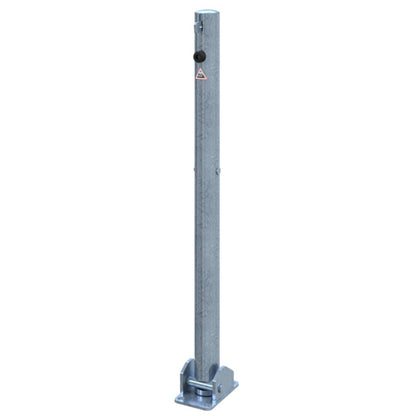 Absperrpfosten Stahlrohr Ø 60 x 2,5 mm umlegbar für Vorhangschloss