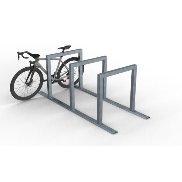 Fahrradanlehnbügel Reihenanlage Stahlrohr 60 x 60 mm