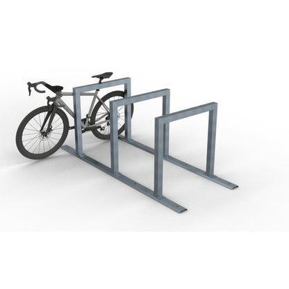 Fahrradanlehnbügel Reihenanlage Stahlrohr 60 x 60 mm