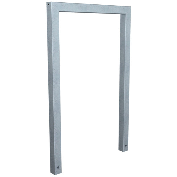 Anlehnbügel aus Stahlrohr Rechteckrohr 60 x 60 mm
