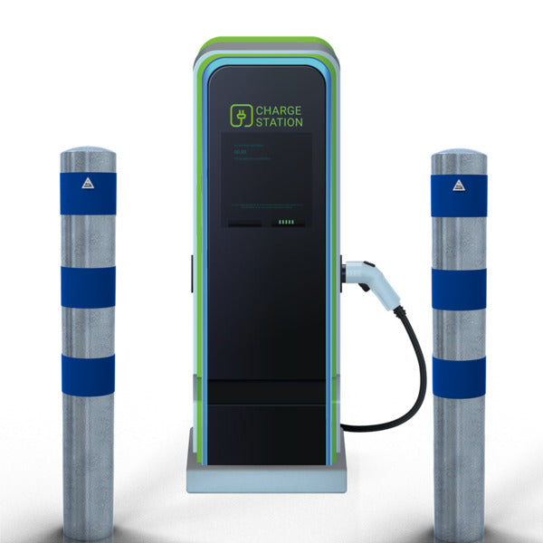 Rammschutzpoller als E-Ladesäulenschutz