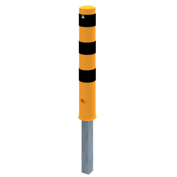 Absperrpoller Stahlrohr Ø 152 x 3,2 mm gelb / schwarz