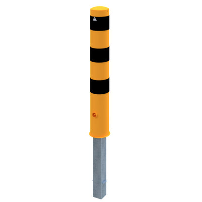 Absperrpoller Stahlrohr Ø 152 x 3,2 mm gelb / schwarz
