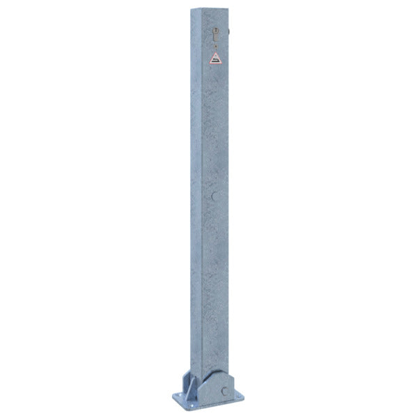 Absperrpfosten 70 x 70 mm umlegbar mit Profilzylinderschloss